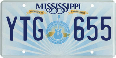 MS license plate YTG655