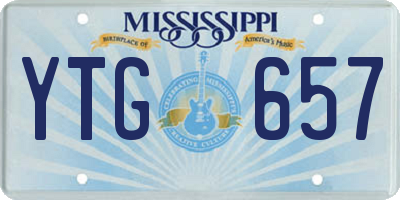 MS license plate YTG657