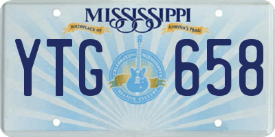 MS license plate YTG658