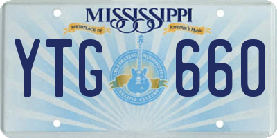 MS license plate YTG660
