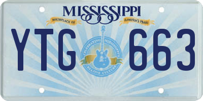 MS license plate YTG663