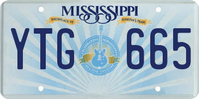 MS license plate YTG665
