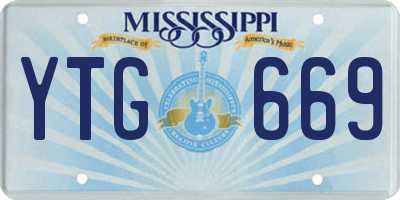 MS license plate YTG669