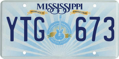 MS license plate YTG673