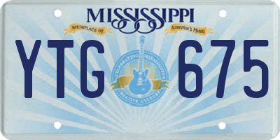 MS license plate YTG675