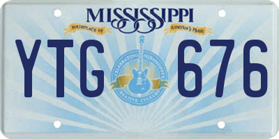 MS license plate YTG676