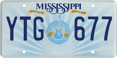 MS license plate YTG677