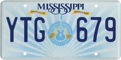 MS license plate YTG679