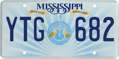 MS license plate YTG682