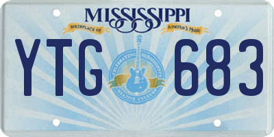 MS license plate YTG683