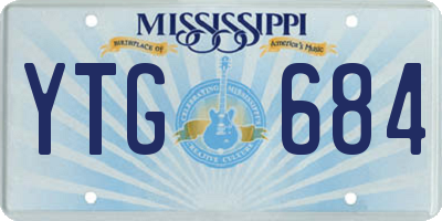 MS license plate YTG684