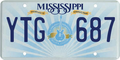 MS license plate YTG687