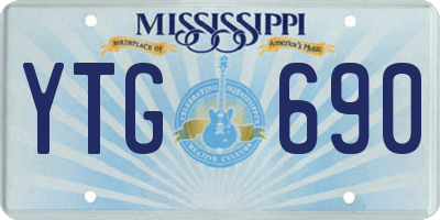 MS license plate YTG690
