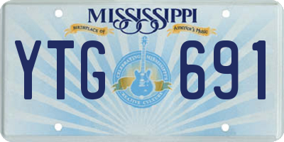 MS license plate YTG691