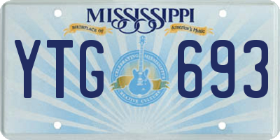 MS license plate YTG693