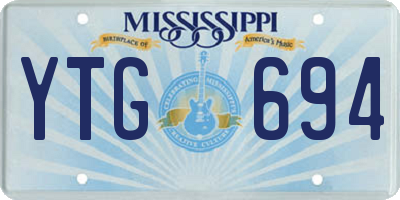 MS license plate YTG694
