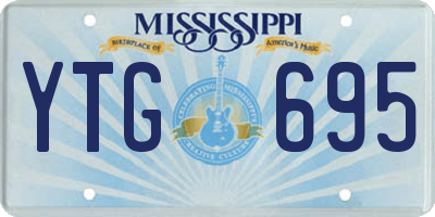 MS license plate YTG695