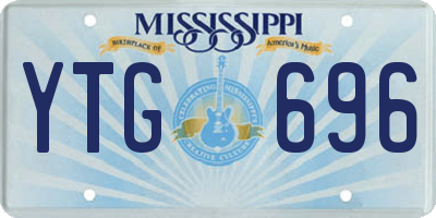 MS license plate YTG696