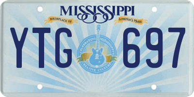 MS license plate YTG697