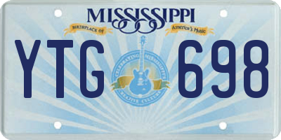 MS license plate YTG698