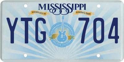 MS license plate YTG704