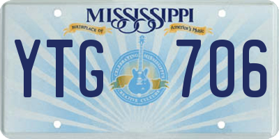 MS license plate YTG706