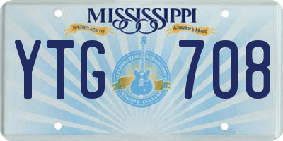 MS license plate YTG708