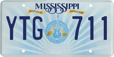 MS license plate YTG711