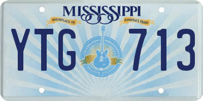 MS license plate YTG713