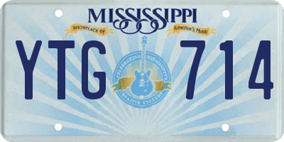 MS license plate YTG714