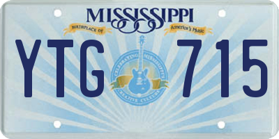 MS license plate YTG715