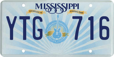 MS license plate YTG716