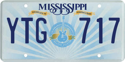 MS license plate YTG717