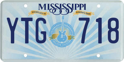 MS license plate YTG718