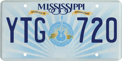 MS license plate YTG720