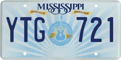MS license plate YTG721