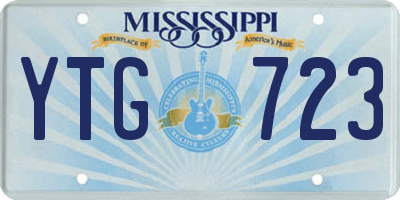 MS license plate YTG723