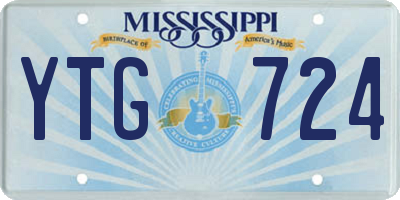 MS license plate YTG724