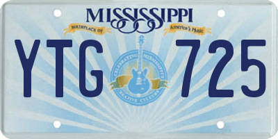 MS license plate YTG725