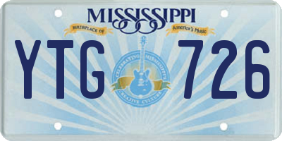 MS license plate YTG726