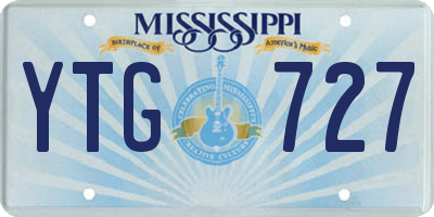 MS license plate YTG727