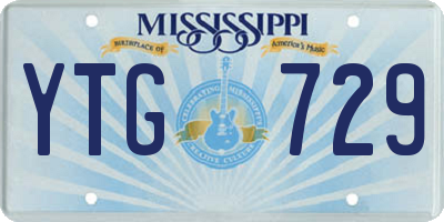 MS license plate YTG729