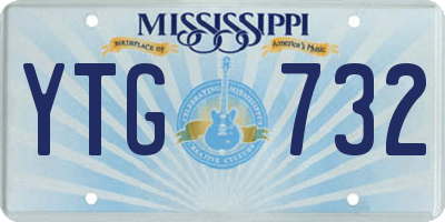 MS license plate YTG732