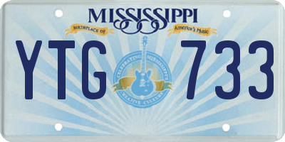 MS license plate YTG733