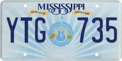 MS license plate YTG735