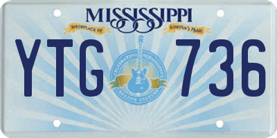 MS license plate YTG736