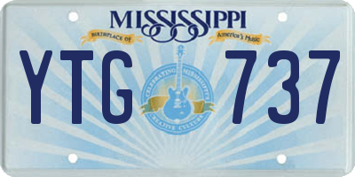 MS license plate YTG737