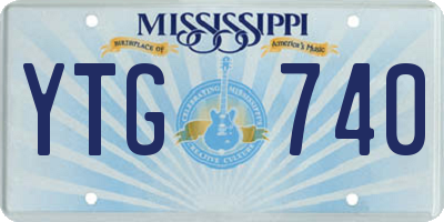 MS license plate YTG740