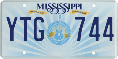MS license plate YTG744