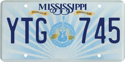 MS license plate YTG745